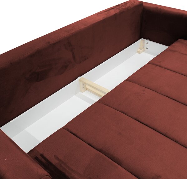 KONDELA Szétnyitható kanapé, terrakotta, GRACE BIG SOFA