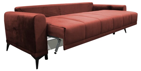 KONDELA Szétnyitható kanapé, terrakotta, GRACE BIG SOFA