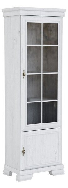 Könyvespolc Salmeru 105, Zárt, Ajtókkal, Üveg, Laminált forgácslap, 193x58x40cm, Anderson fenyő