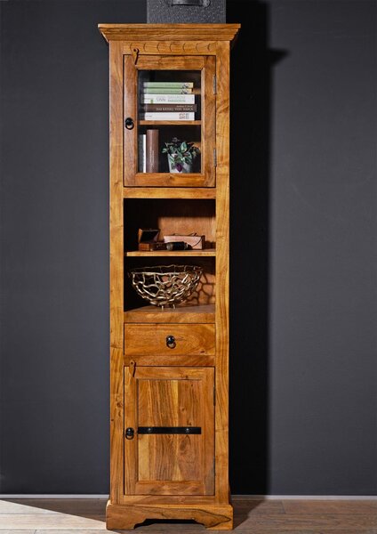 CAMBRIDGE HONEY Vitrin 187x52 cm, akác
