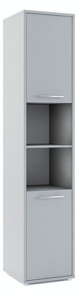 Könyvespolc Concept Pro Lenart I, Ajtókkal, Zárt, Laminált forgácslap, 217x45x46cm, Szürke