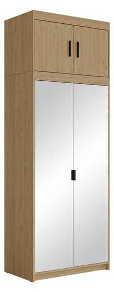 Gardróbszekrény Novduni 119, Laminált forgácslap, 246x90x53cm, Tölgy