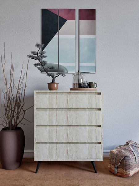 Suvera komód, travertin, 70 cm