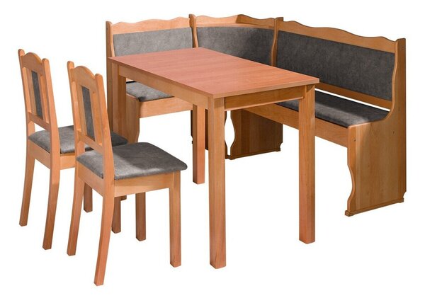 Sarok étkező garnitúra Edmond 105, Laminált forgácslap, Égerfa