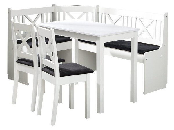 Sarok étkező garnitúra Edmond 108, Laminált forgácslap, Égerfa