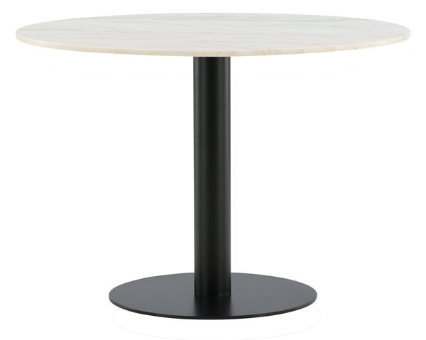 Asztal Dallas 175, 75cm, Fekete, Fehér márvány