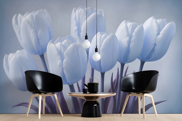 Fotótapéta Fehér tulipánok csoportja, Modern fotótapéta, Modern fotótapéta, w02616v1 - Muralas.hu