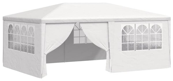 Fehér rendezvénysátor oldalfalakkal 4 x 6 m 90 g/m²