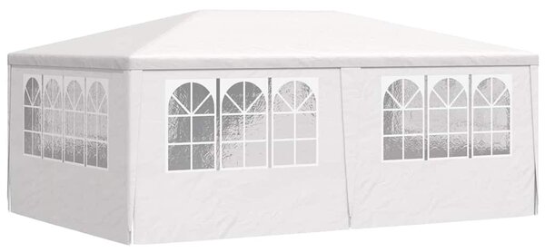 Fehér rendezvénysátor oldalfalakkal 4 x 6 m 90 g/m²