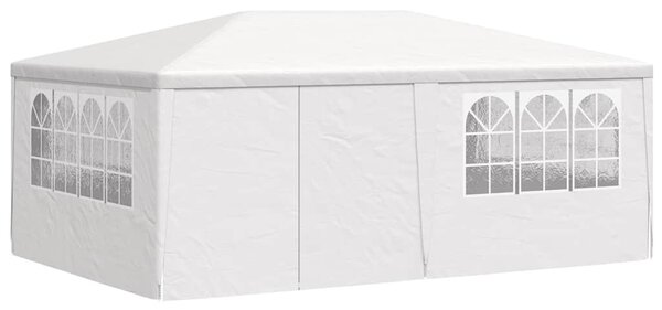 Fehér rendezvénysátor oldalfalakkal 4 x 6 m 90 g/m²