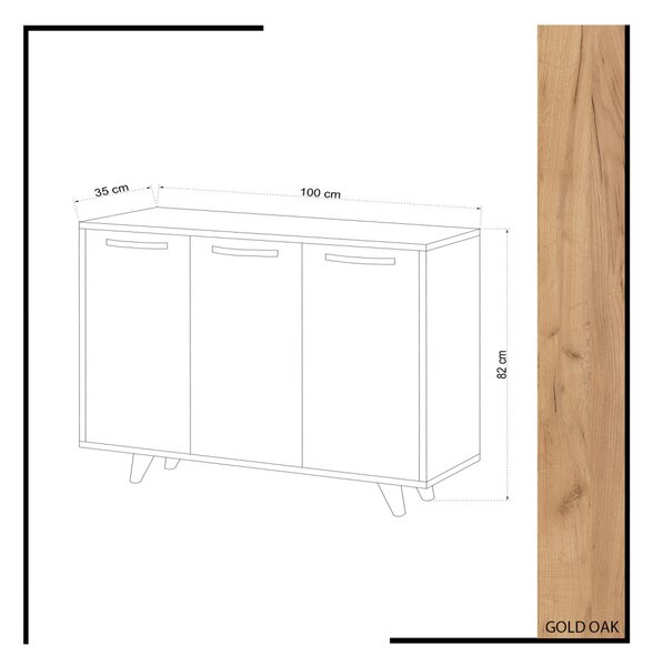 Piffa konyhaszekrény, 100 cm