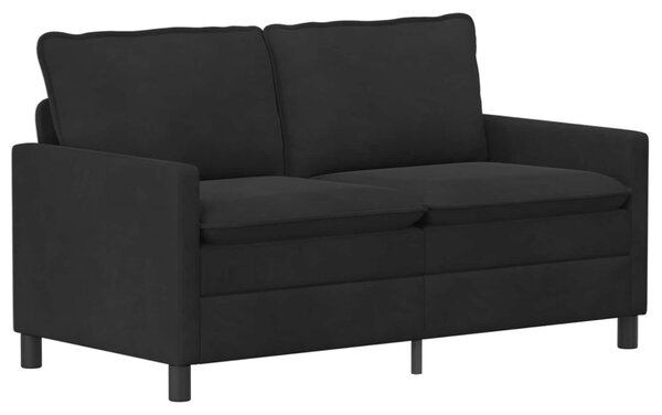 Kanapé Szett 2 pcs Fekete Bársony
