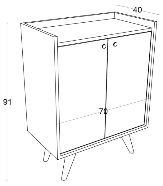 Seul konyhaszekrény, 70 cm