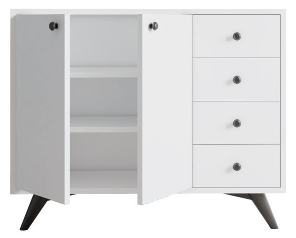 Waga konyhai polc, fehér, 100 cm