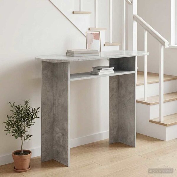 Konzolasztal Betonszürke 100 x 39,5 x 75 cm Szerelt Fa