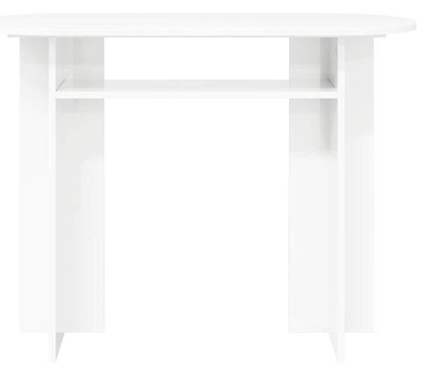 Konzolasztal tárolóval Fehér 100 x 39,5 x 75 cm Szerelt Fa