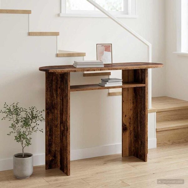 Konzolasztal tárolóval Antik Fa 100 x 39,5 x 75 cm Szerelt Fa