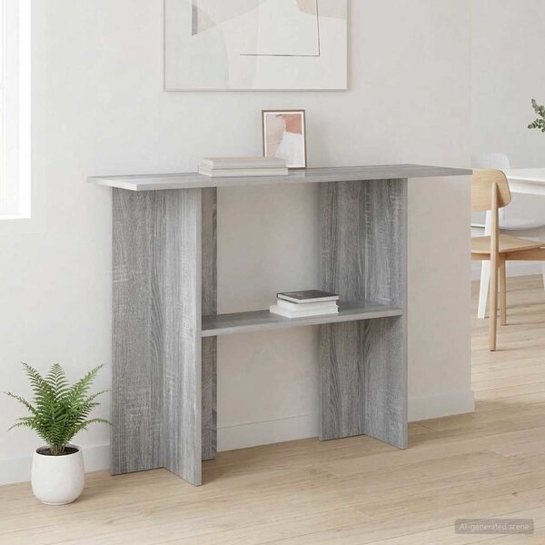 Konzolasztal Szürke Sonoma 100 x 30 x 75 cm Szerelt Fa