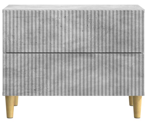 Éjjeliszekrény fiókkal Betonszürke 62 x 34,5 x 48 cm Szerelt Fa
