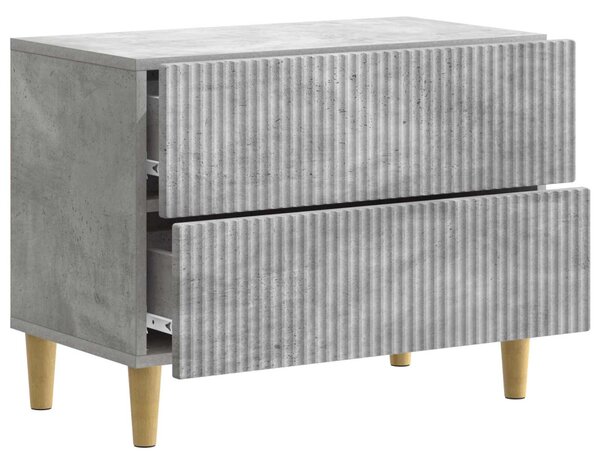 Éjjeliszekrény fiókkal Betonszürke 62 x 34,5 x 48 cm Szerelt Fa