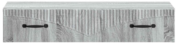 Fali oldaltábla Szürke Sonoma 87,5 x 34,5 x 17 cm Szerelt Fa