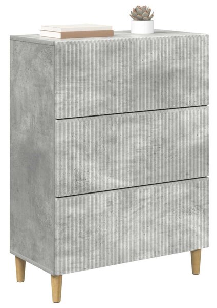 Fiókos szekrény Betonszürke 66 x 34,5 x 90 cm Szerelt Fa