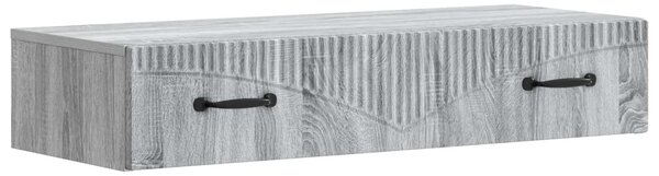 Fali oldaltábla Szürke Sonoma 87,5 x 34,5 x 17 cm Szerelt Fa