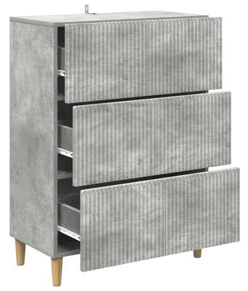 Fiókos szekrény Betonszürke 66 x 34,5 x 90 cm Szerelt Fa