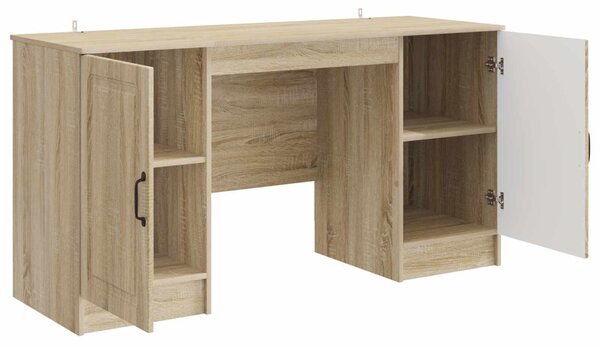Asztal polcokkal Sonoma Tölgy 142,5 x 50 x 75 cm Szerelt Fa