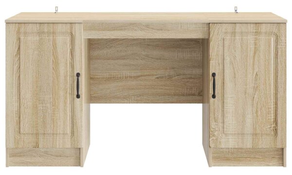 Asztal polcokkal Sonoma Tölgy 142,5 x 50 x 75 cm Szerelt Fa