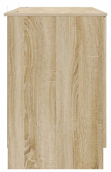 Asztal polcokkal Sonoma Tölgy 142,5 x 50 x 75 cm Szerelt Fa
