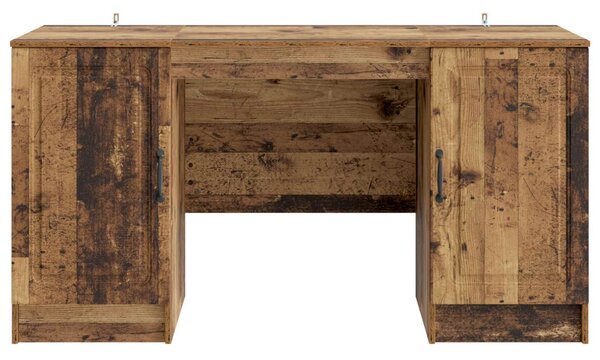 Asztal polcokkal ajtóval Antik Fa 142,5 x 50 x 75 cm Szerelt Fa