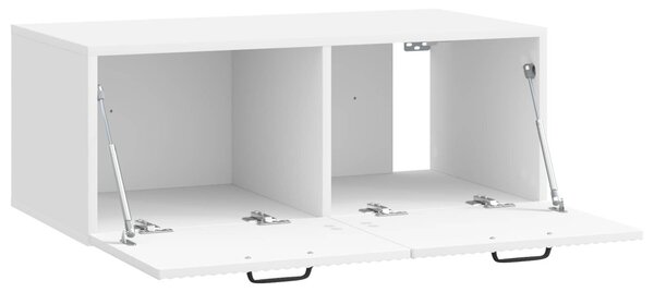 Fali TV szekrény Magasfényű Fehér 78,5 x 41 x 30 cm Szerelt Fa