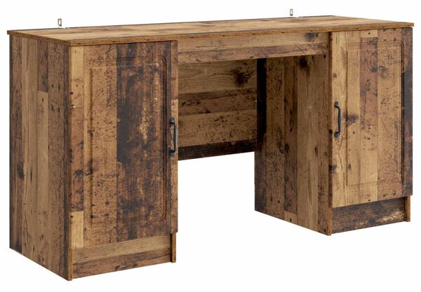 Asztal polcokkal ajtóval Antik Fa 142,5 x 50 x 75 cm Szerelt Fa