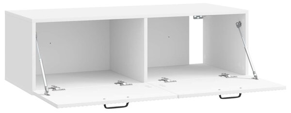 Fali TV szekrény Magasfényű Fehér 98 x 41 x 30 cm Szerelt Fa