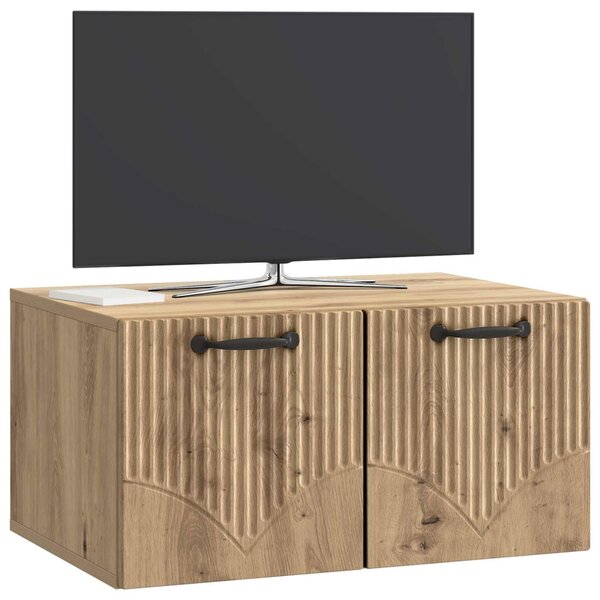 Fali TV szekrény Kézműves Tölgy 59,5 x 41 x 30 cm Szerelt Fa