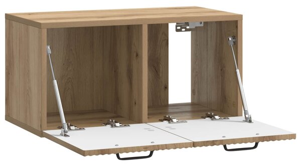 Fali TV szekrény Kézműves Tölgy 59,5 x 31 x 30 cm Szerelt Fa
