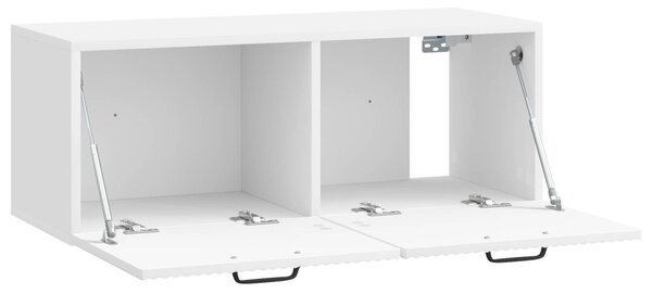 Fali TV szekrény Magasfényű Fehér 78,5 x 31 x 30 cm Szerelt Fa