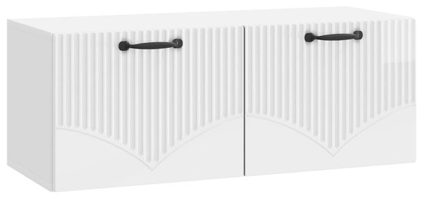Fali TV szekrény Magasfényű Fehér 78,5 x 31 x 30 cm Szerelt Fa