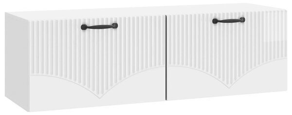 Fali TV szekrény Magasfényű Fehér 98 x 31 x 30 cm Szerelt Fa