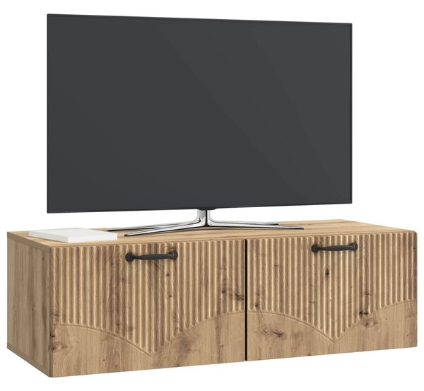 Fali TV szekrény Kézműves Tölgy 98 x 41 x 30 cm Szerelt Fa