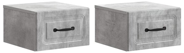 Fali éjjeli szekrény 2 pcs Betonszürke 34,5 x 33 x 20 cm