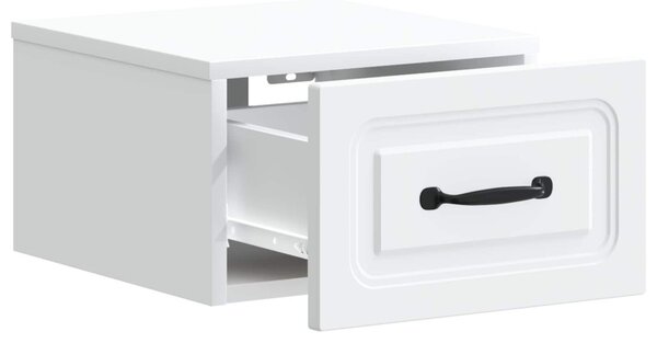 Fali éjjeli szekrény 2 pcs Fehér 34,5 x 33 x 20 cm Szerelt Fa