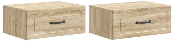Fali éjjeli szekrény 2 pcs Sonoma Tölgy 49 x 34,5 x 20 cm