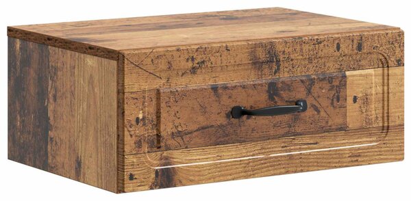 Fali éjjeli szekrény fiókkal 2 pcs Antik Fa 49 x 34,5 x 20 cm