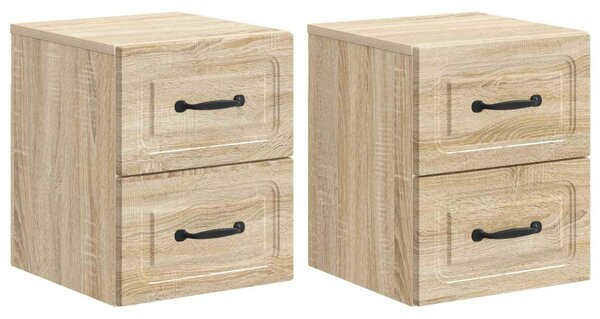 Fali éjjeli szekrény 2 pcs Sonoma Tölgy 34,5 x 33 x 40 cm