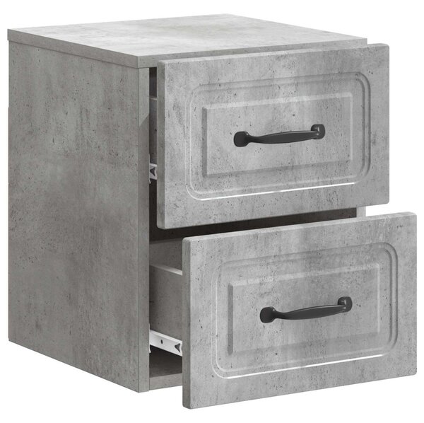 Fali éjjeli szekrény 2 pcs Betonszürke 34,5 x 33 x 40 cm