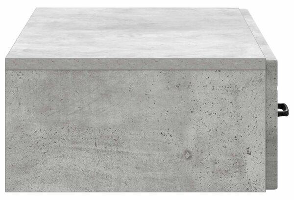 Fali oldaltábla Betonszürke 87,5 x 34,5 x 17 cm Szerelt Fa
