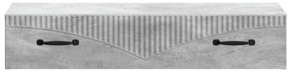 Fali oldaltábla Betonszürke 87,5 x 34,5 x 17 cm Szerelt Fa