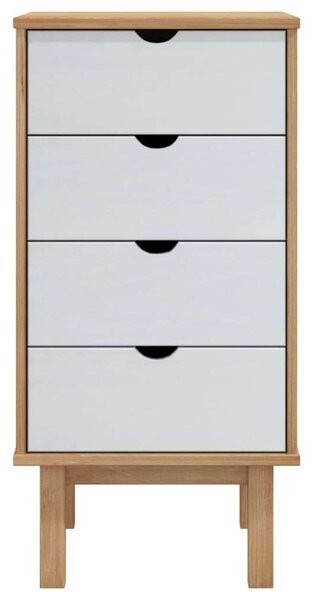 VidaXL Fiókos Szekrény - Tömör Fenyőfa - 46x39,5x90 cm